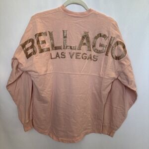 Spirit Jersey Womens XS Bellagio Casino Resort Las Vegas Gold Glitter MGM Resort